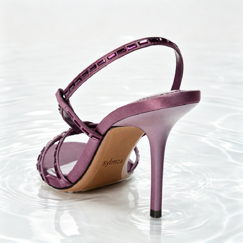 Purple Rhinestone Detail Heele - Women'S Shoes Quality review and price