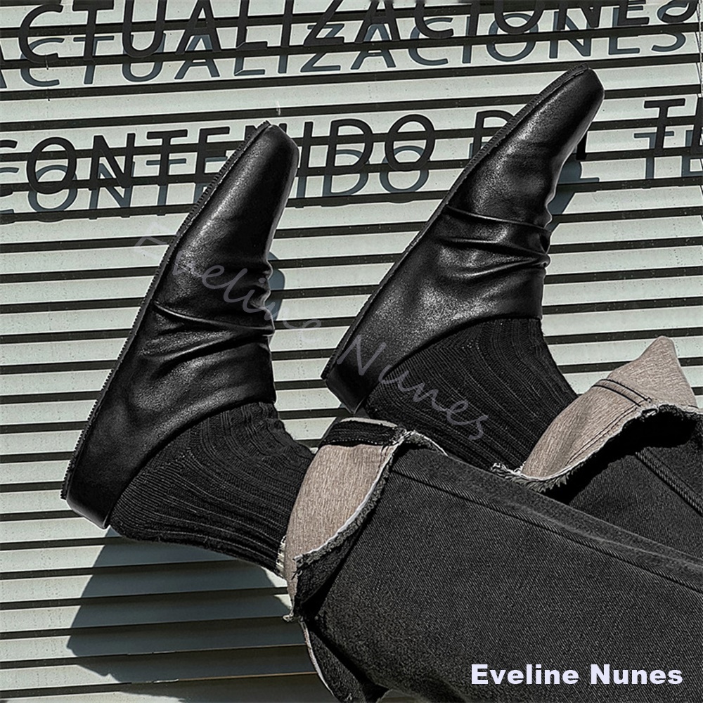 Black Soft Leather Ruched Mule - Mule Slip On review and price