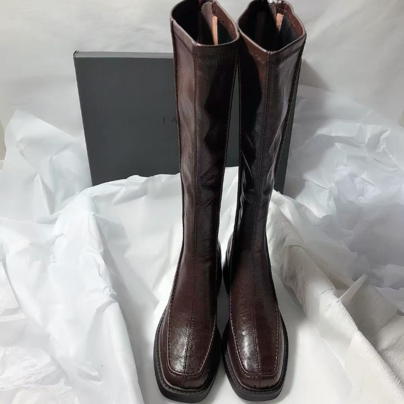 Round-toe Thick-soled Long Boo - Knee High Boots Women review and price