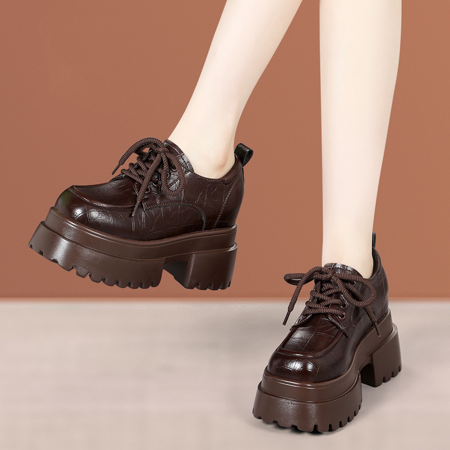 8cm Quality Comfortable Thick  - Oxford Lace Up Women review and price