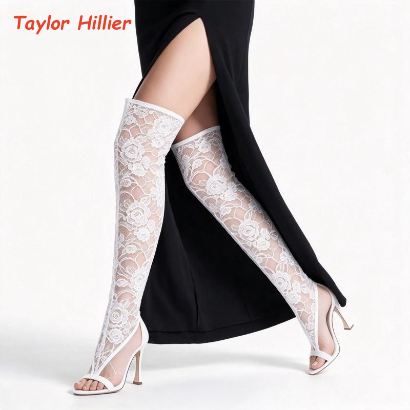 Women Open Toe Thong Over Knee - Knee High Boots Women review and price
